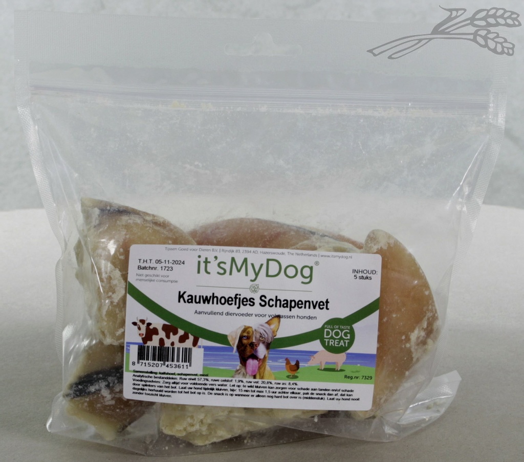 it's My Dog Kauwhoefjes 5 st Schapenvet 5 st.