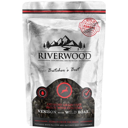 [JP140003] Riverwood Snack Butchers Best Deer & Wild Boar Crunchy (6 x 200 gr.)