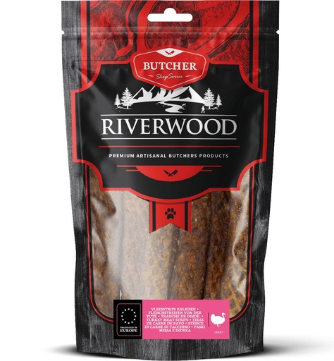 [JP140047] Riverwood Butcher Vleesstrips Kalkoen (6 x 150 gr.)