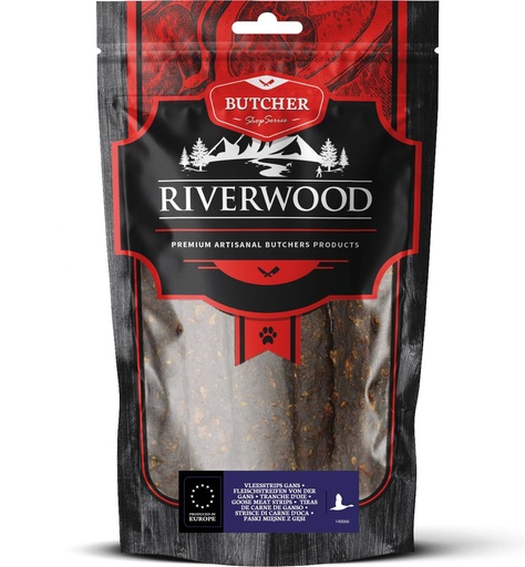 [JP140066] Riverwood Butcher Vleesstrips Gans (6 x 150 gr.)