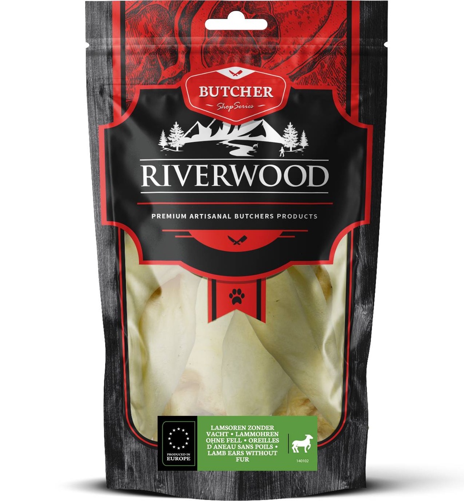 Riverwood Butcher Lamsoren zonder vacht 6 x 100 gr.