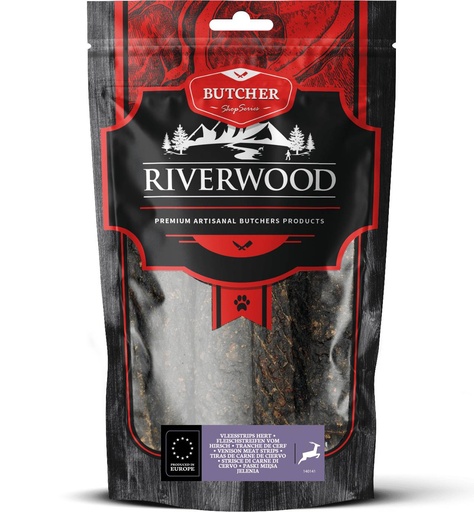 [JP140141] Riverwood Butcher Vleesstrips Hert (6 x 150 gr.)