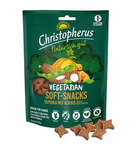 [JP160007] Christopherus Semi Moist Snack Vegetarian (12 x 125 gr.)