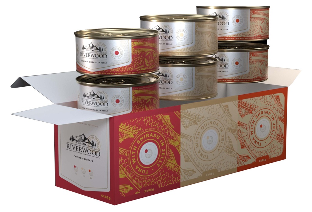 Riverwood Multipack Shirasu, Quinoa, Shrimp (8 x 6 x 85 gr.)