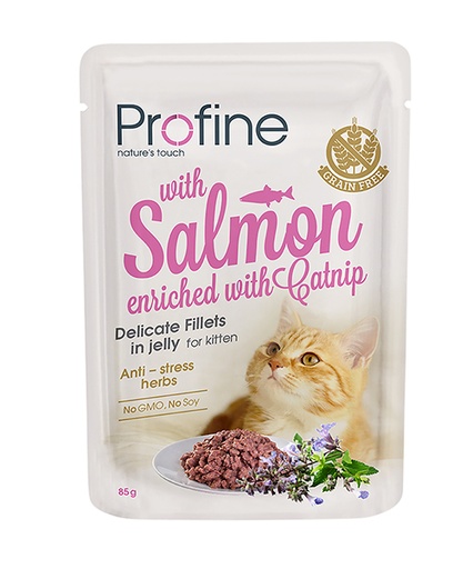 [JP420006] Profine Cat Pouch Kitten Salmon Fillets in Jelly 24 x 85 gr.