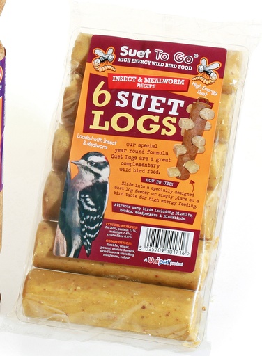 [KFM10171] Suet To Go Vetstaven Meelworm & Insecten (6 x 6 x 90 gr.)