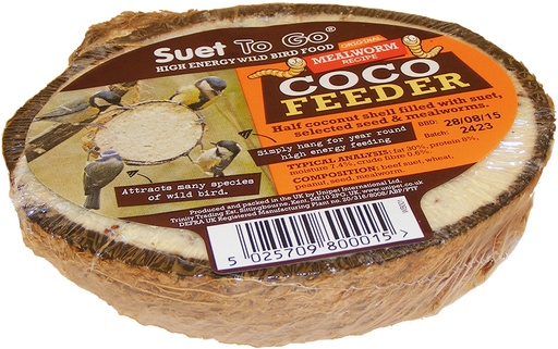 [KFM80001] Suet To Go Coconut Mealworm Feeder 10 x 1 st.