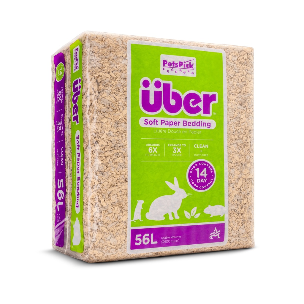 Uber Paper Bedding Natural 4 x 56 ltr.