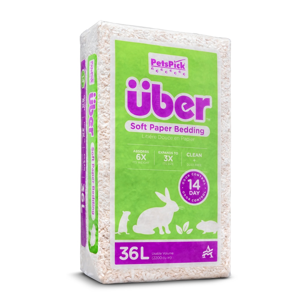 Uber Paper Bedding White 6 x 36 ltr.