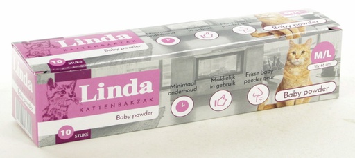 [LIN391] Kattenbakzak Babypowder Linda 10 st.