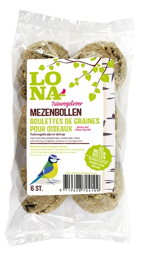 [LN70400] LONA Mezenbollen 6 st.