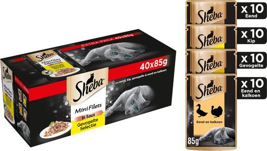 Sheba MP Kip in Saus (40 x 85 gr.)