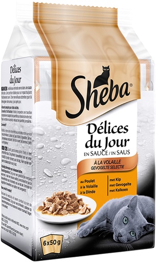 [MA402429] Sheba Delice du Jour Gevogelte (6 x 6 x 50 gr.)