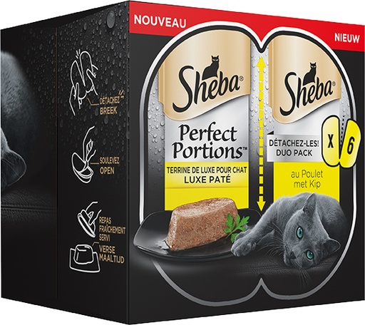 [MA402868] Sheba Perfect Portions Kip 3-Pack 8 x 225 gr.