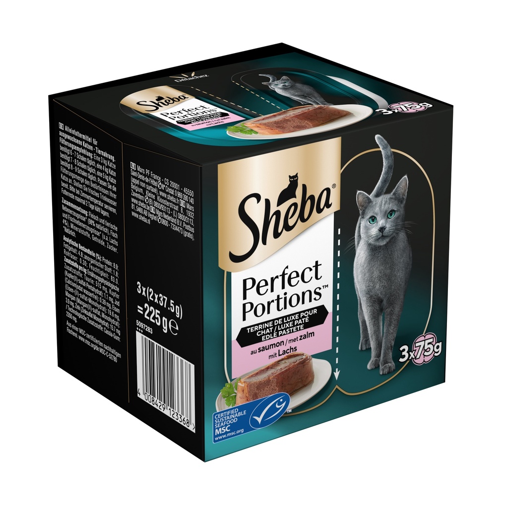 Sheba Perfect Portions Zalm 3-Pack