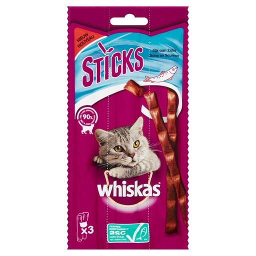 [MA403216] Whiskas Cat Sticks Zalm 3 st. 28 x 1 st.