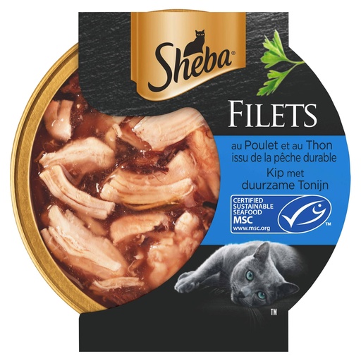 [MA419245] Sheba Filets Kip Tonijn In Saus (16 x 60 gr.)