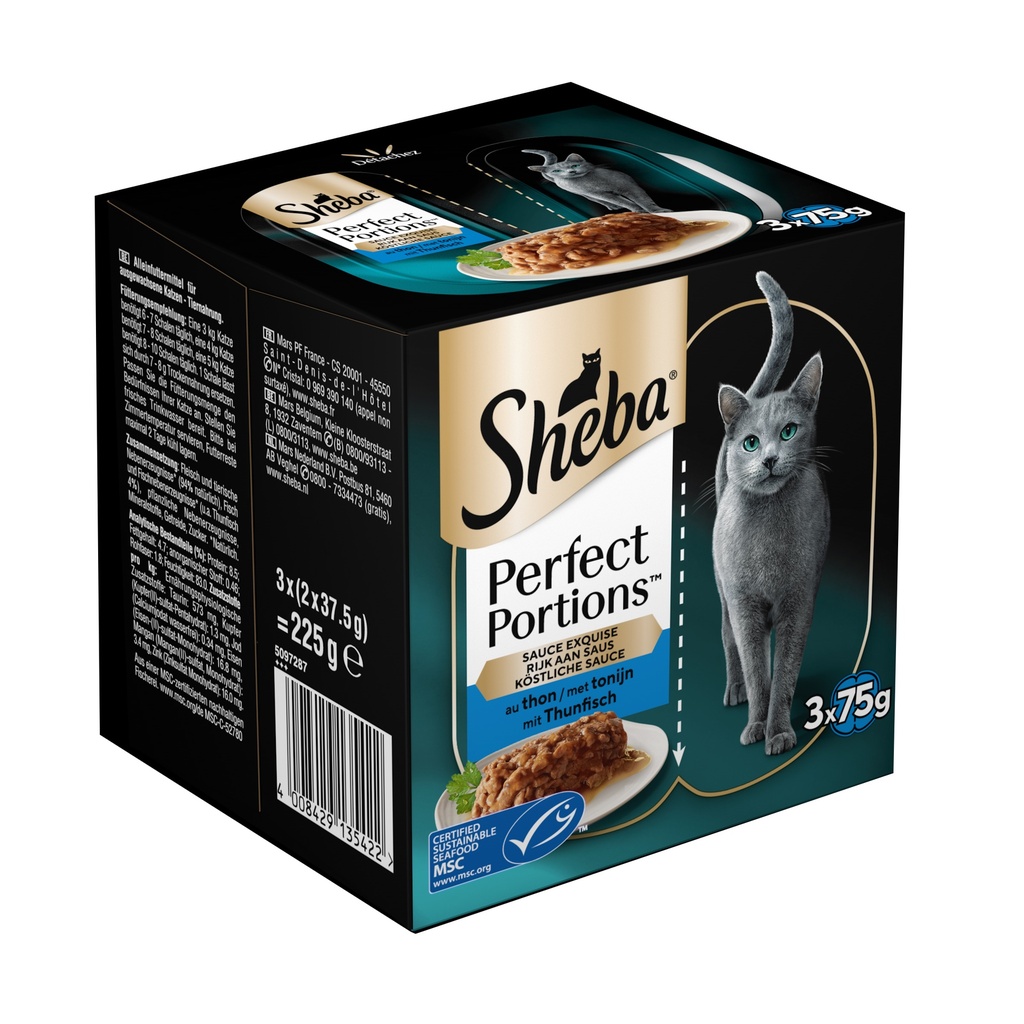 Sheba Perfect Portions Tonijn 3-Pack