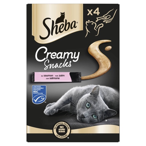 [MA425953] Sheba Creamy Snacks Zalm 4-pack 11 x 48 gr.