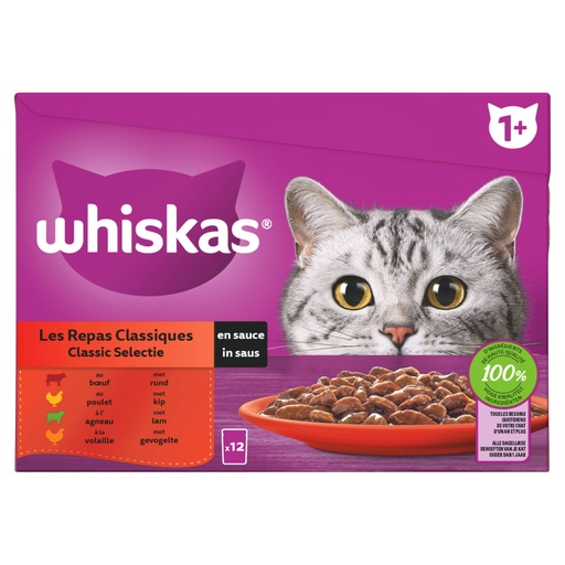 [MA439733] Whiskas MP Classic in Saus (4 x 12 x 85 gr.)