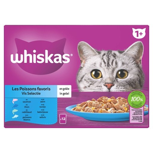 [MA440504] Whiskas MP Vis in Gelei (4 x 12 x 85 gr.)