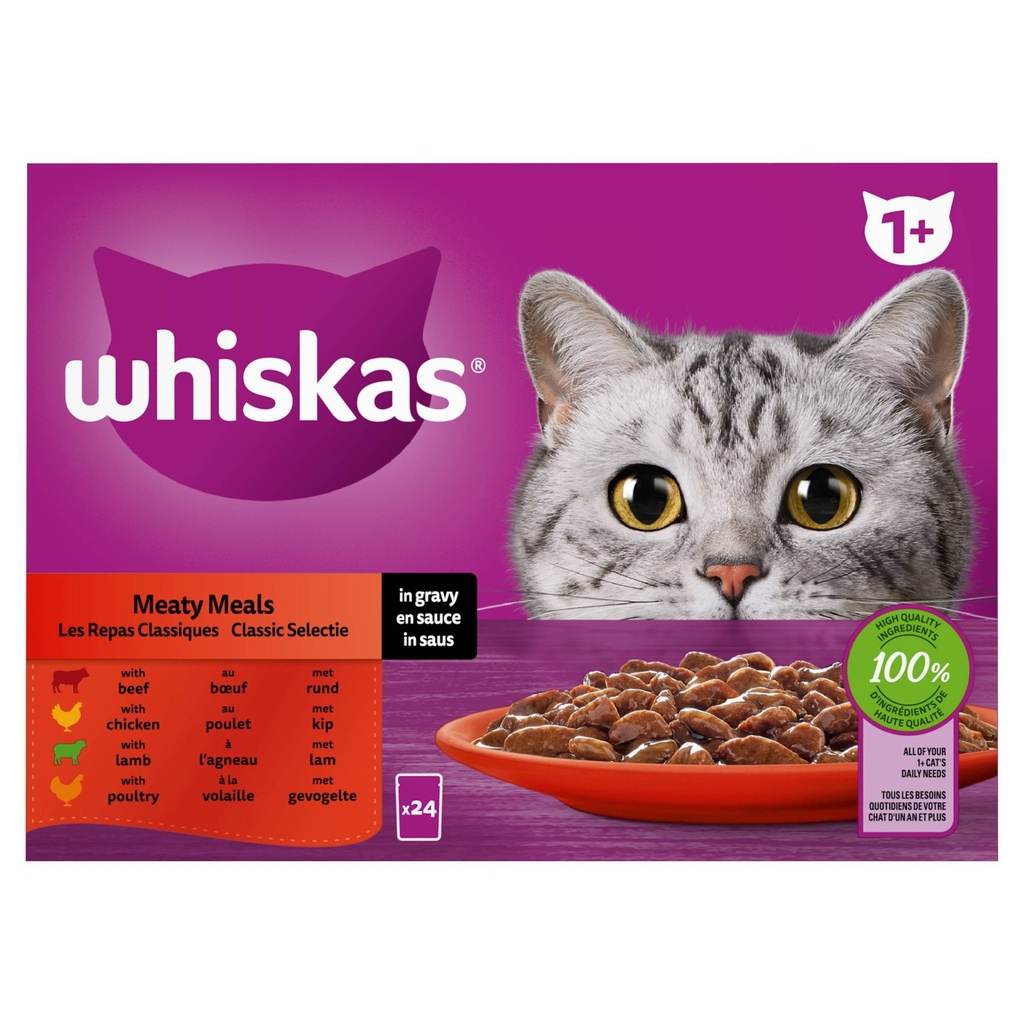 Whiskas MP Classic in Saus (2 x 24 x 85 gr.)