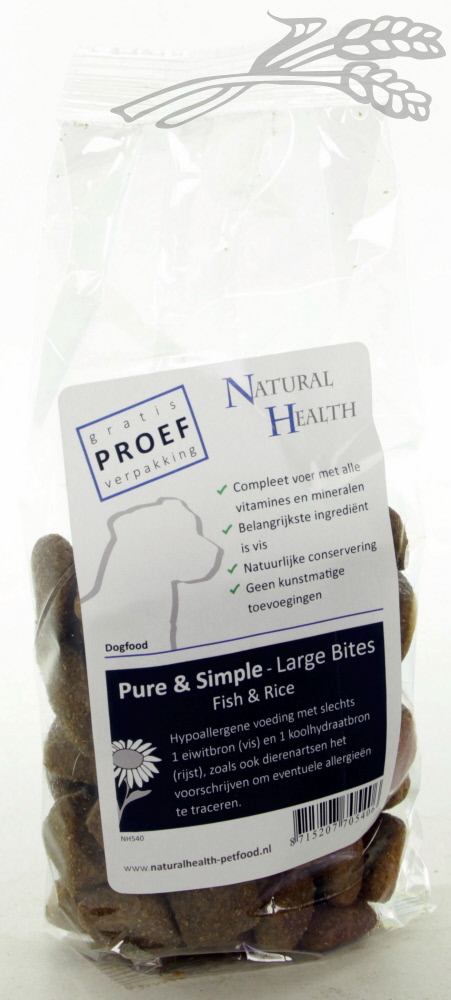 Natural Health Dog Fish & Rice Large Bite Monster