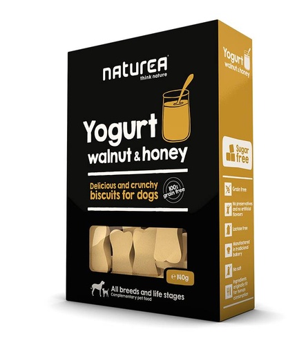 [NT32313] Naturea Dog Biscuits Yogurt Walnut Honey (8 x 140 gr.)