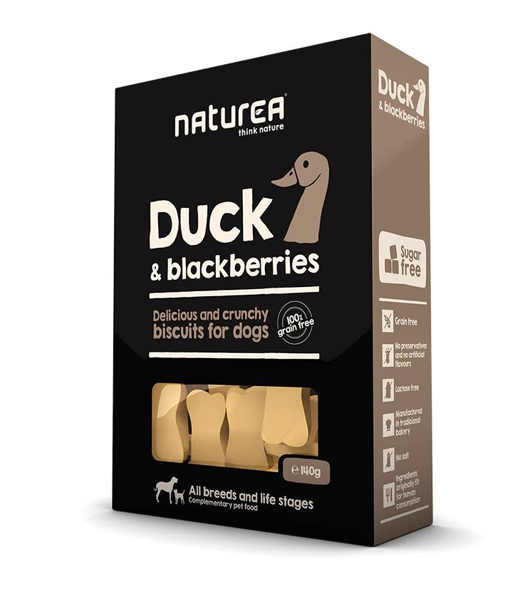 Naturea Dog Biscuits Duck Blackberries