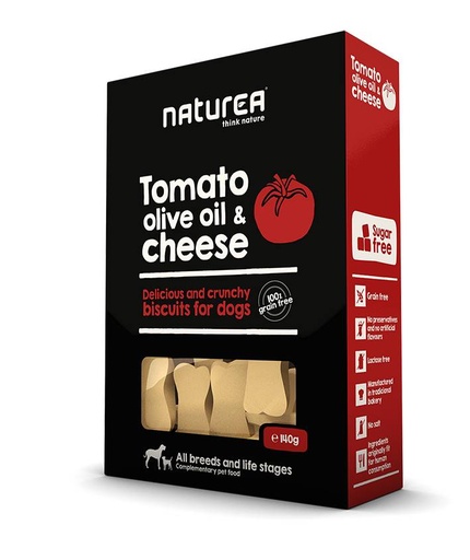 [NT32315] Naturea Biscuits Tomato Olive Oil Cheese (8 x 140 gr.)