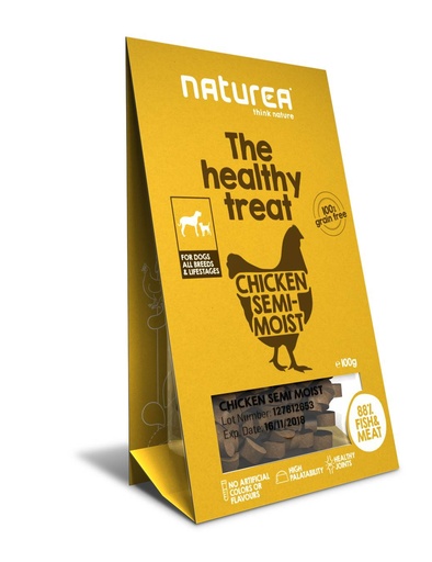 [NT37054] Naturea Dog Treats Chicken Semi-Moist (8 x 100 gr.)