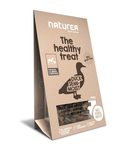 [NT37056] Naturea Dog Treats Duck Semi-Moist (8 x 100 gr.)