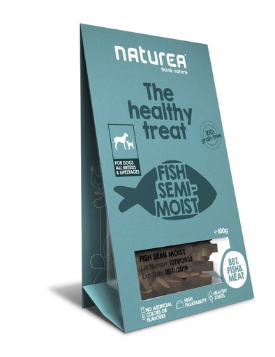 [NT37062] Naturea Dog Treats Fish Semi-Moist (8 x 100 gr.)