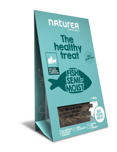 [NT37072] Naturea Cat Treats Fish Semi-Moist 8 x 100 gr.