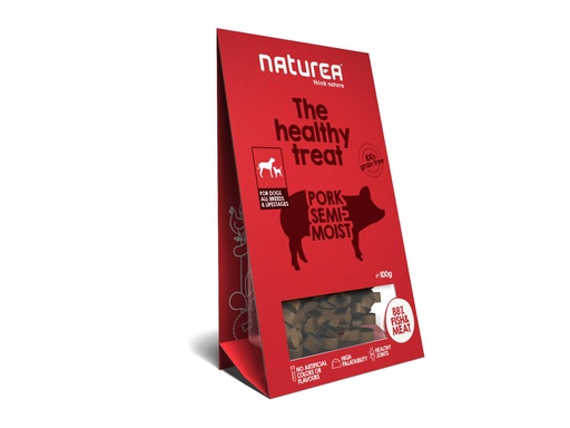 [NT37208] Naturea Dog Treats Pork Semi-Moist (8 x 100 gr.)