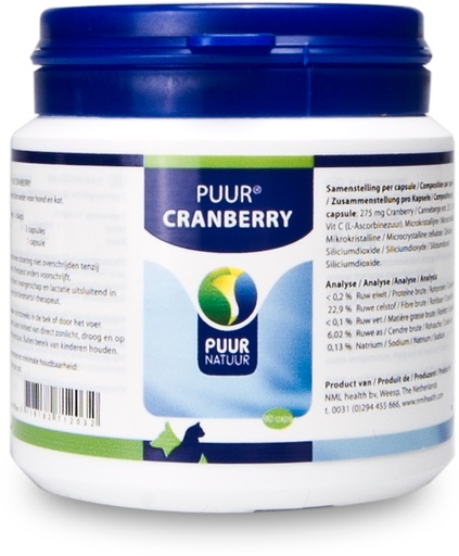[PNCRANB] Puur Cranberry compleet hond&kat (90 cap.)