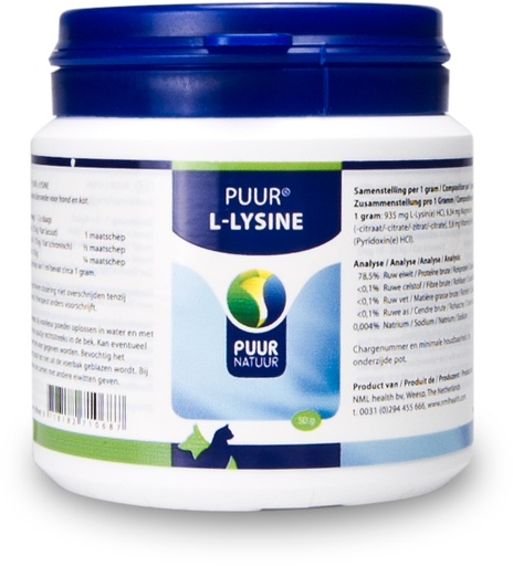 [PNLYS12042] Puur L-Lysine Hond & Kat Compl. (50 gr.)