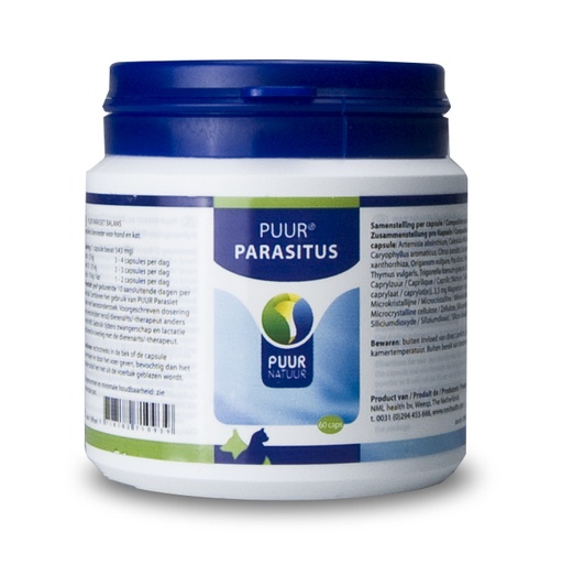 [PNPAR12056] Puur Parasiet Balans Hond & Kat (60 cap.)