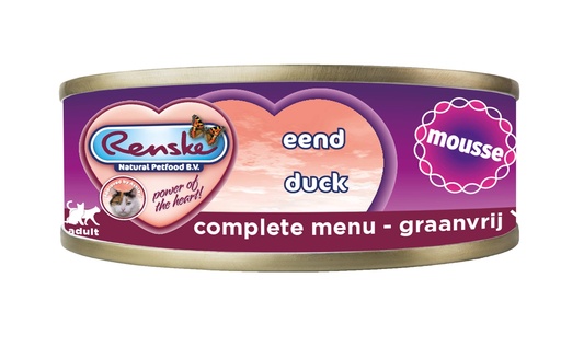 [REN234] Renske Kat Blik Mousse Eend 24 x 70 gr.