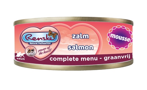 [REN235] Renske Kat Blik Mousse Zalm 24 x 70 gr.