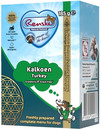 [REN24027] Renske Tetra Kalkoen Graanvrij 24 x 185 gr.