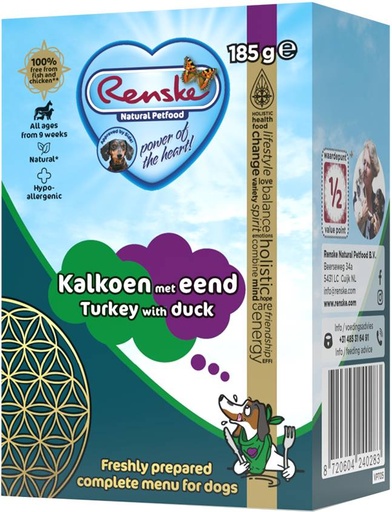 [REN24028] Renske Tetra Kalkoen Eend 24 x 185 gr.