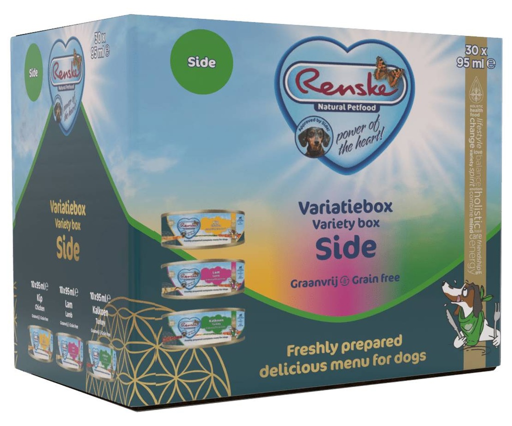 Renske Hond Variatiebox Side Graanvrij (30 x 95 gr.)