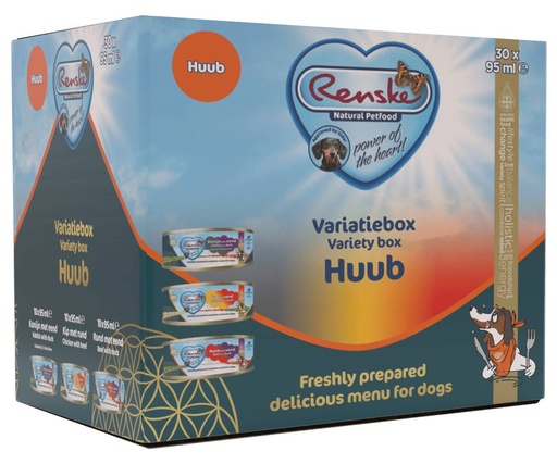 [REN24041] Renske Hond Variatiebox Huub (30 x 95 gr.)