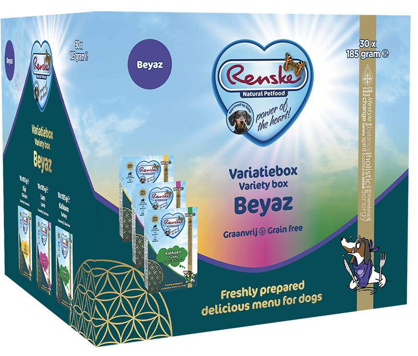 Renske Hond Variatiebox Beyaz Graanvrij (30 x 185 gr.)