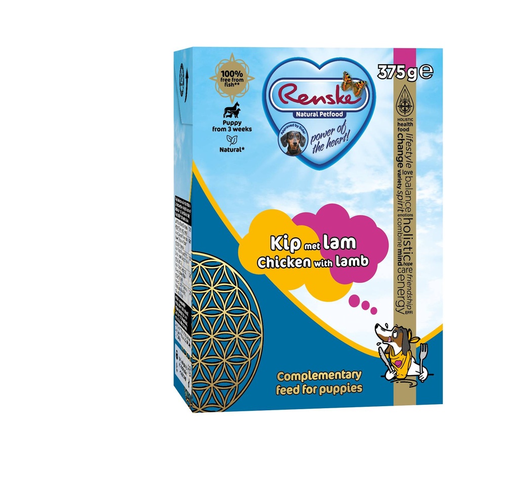 Renske Vers Tetra Puppy Kip met Lam 12 x 375 gr.