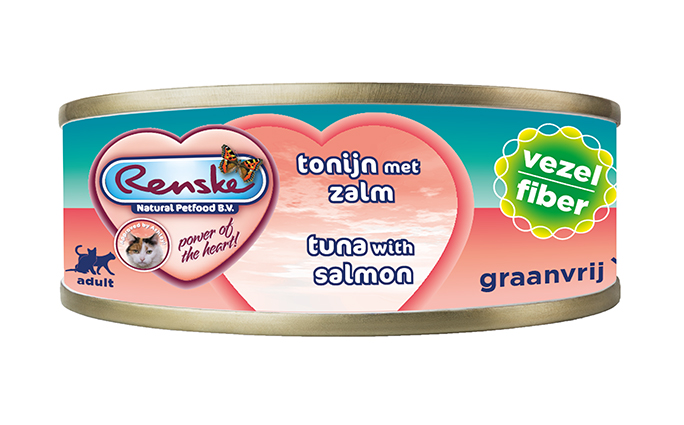 Renske Kat Blik Vezel Tonijn met Zalm 24 x 70 gr.