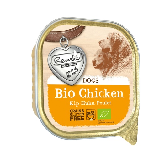 [REN566] Renske Hond Bio Kip 9 x 300 gr.