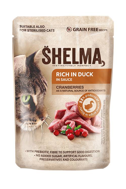 Shelma Pouch Fillets Duck/Cranberries 28 x 85 gr.