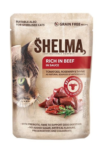 [SH40669] Shelma Pouch Fillets Beef/Tomatoes/Herbs 28 x 85 gr.